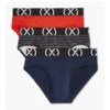 2(X)ist - (X) Sport Brief 3-Pack - Red/Navy/Stripe -Men Underwear Store 11730 02864.1652561637