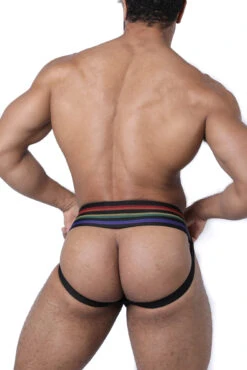 CellBlock 13 Tight End Jockstrap - Pride Black -Men Underwear Store 12216 30676.1652561638