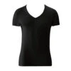 Hanro - Micro Touch V-Neck Tee Shirt - Black -Men Underwear Store 49567 F1 45623.1677787777