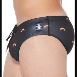 Penguin - Pride Rainbow Swim Brief - Dark Sapphire -Men Underwear Store 57646 S 51729.1680133770