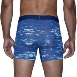 Wood - Boxer Brief W/ Fly - Blue Liquid -Men Underwear Store 61435 B2 89059.1666062690