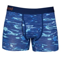Wood - Boxer Brief W/ Fly - Blue Liquid