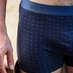 Billybelt - Organic Cotton Boxer Brief - Navy Dots -Men Underwear Store 62643 D 72 34443.1655254382