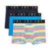 2(x)ist - (x) Pride Mesh Trunk 3-Pack - Rainbow Band -Men Underwear Store 64265 F 72 71975.1654644709
