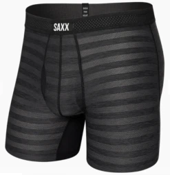 SAXX - DropTemp Cooling Mesh Boxer Brief - Black Heather