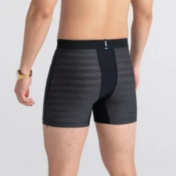 SAXX - DropTemp Cooling Mesh Boxer Brief - Black Heather -Men Underwear Store 65278 LSB 86819.1658262587