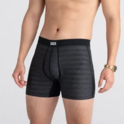 SAXX - DropTemp Cooling Mesh Boxer Brief - Black Heather -Men Underwear Store 65278 LSF 01342.1658262586