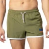 Bike - Stretch Track Short - Olive -Men Underwear Store 65565 F 35487.1664247688