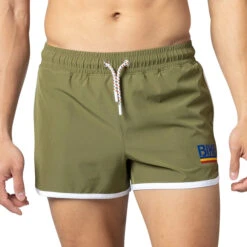 Men Underwear Store 33 Bike - Stretch Track Short - Olive