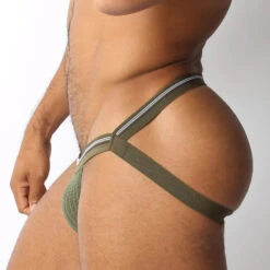 Cellblock 13 - Tight End Swimmer Jockstrap - Army -Men Underwear Store 65821 S 05976.1661973724