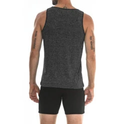 St33le - Space Dye Stretch Mesh Performance Gym Tank Top - Charcoal -Men Underwear Store 66711 B 29654.1680125610