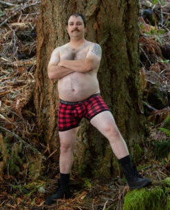 BEAR SKN - Bamboo Boxer Brief - Backwoods Red 2.5 -Men Underwear Store 67053 LS 83502.1690940496