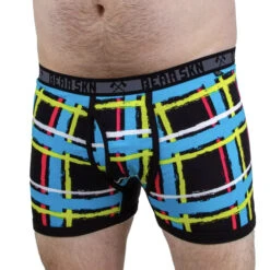 BEAR SKN - Bamboo Boxer Brief - Plaid Paint -Men Underwear Store 67072 F 11277.1670551414
