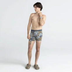 SAXX - VIBE Super Soft Boxer Brief - Grey Supersize Camo -Men Underwear Store 67605 LS 43456.1692650649