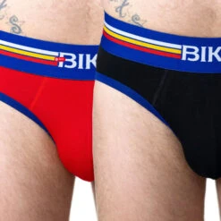 Bike - Solid Cotton Brief - Red -Men Underwear Store 68078 D 43990.1675206380