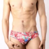 Timoteo - Lakeshore Low Rise Swim Brief - Floral Red