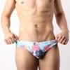 Timoteo - Lakeshore Low Rise Swim Brief - Floral Blue