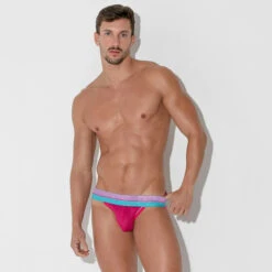 CODE 22 - Bright Mesh Jockstrap - Pink -Men Underwear Store 68585 LS 49088.1683673998