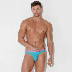 CODE 22 - Bright Mesh Jockstrap - Turquoise -Men Underwear Store 68589 LS 82419.1683673431