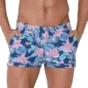 CODE 22 - 5-Pocket Micro Shorts - Aqua Floral -Men Underwear Store 68627 F 45884.1683595728