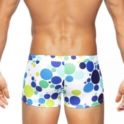 Tribe - Bubbles Swim Trunk - Blue/Lime -Men Underwear Store 68876 B 70710.1688769771
