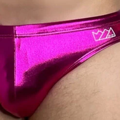Chris Turk - Metallic Swim Brief - Pink -Men Underwear Store 68897 D 17776.1685041209