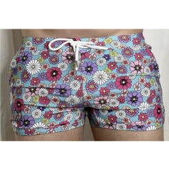 Chris Turk - Groovy Floral Swim Trunk - Blue