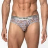 St33le - Microfiber Print Low Rise Brief - Navy/Amber Baroque -Men Underwear Store 68997 F 74152.1689172385