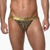 St33le - Cotton Print Low Rise Jockstrap - Black/Gold Filigree -Men Underwear Store 69005 F 35394.1689170649