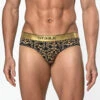 St33le - Cotton Print Low Rise Brief - Black/Gold Filigree -Men Underwear Store 69009 F 66117.1689170845