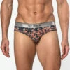 St33le - Cotton Print Low Rise Brief - Navy/Coral Paisley -Men Underwear Store 69013 F 71302.1689170799