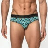 St33le - Cotton Print Low Rise Brief - Aqua/Periwinkle Matrix 2 St33le - Cotton Print Low Rise Brief - Aqua/Periwinkle Matrix -Men Underwear Store 69049 F 42088.1689170888