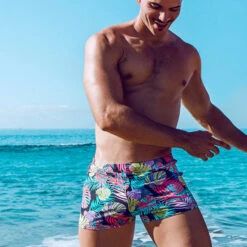 2eros - V60 Bondi Swim Trunks - Monstera Black -Men Underwear Store 69327 LS2 32140.1679014298