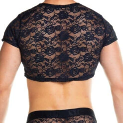 GIGO - Redemotion Lace Crop Top - Black -Men Underwear Store 70182 B1 93905.1682638508