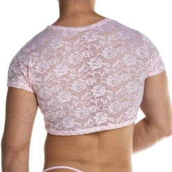 GIGO - Redemotion Lace Crop Top - Pink -Men Underwear Store 70186 B 68264.1682638925