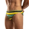 Jack Adams - Multi-Stripe Swim Brief - Yellow/Black -Men Underwear Store 70234 F 46669.1685572960