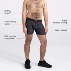 SAXX - DropTemp Cooling Mesh Boxer Brief - Granada Sky Heather -Men Underwear Store 71314 D3 25621.1692659398