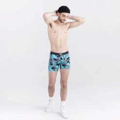 SAXX - VIBE Super Soft Boxer Brief - Island Camo Black -Men Underwear Store 71347 LS 76217.1692654897