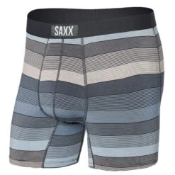 SAXX - VIBE Super Soft Boxer Brief - Hazy Stripe/Washed Blue