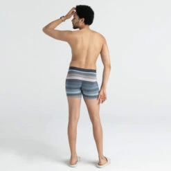 SAXX - VIBE Super Soft Boxer Brief - Hazy Stripe/Washed Blue -Men Underwear Store 71352 LS2 09441.1692654555