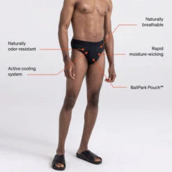 SAXX - DropTemp Cooling Cotton Brief - Floral Blue -Men Underwear Store 71359 D 71752.1692649076