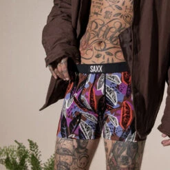 SAXX - VIBE 2-Pack Super Soft Boxer Brief - Tropic Jungle/Asher Waistband -Men Underwear Store 71372 LS 96326.1692655694