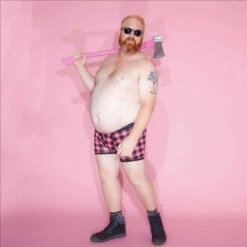 BEAR SKN - Bamboo Boxer Brief - Bearbie Pink Backwoods -Men Underwear Store BearbieBB 23285.1690936029