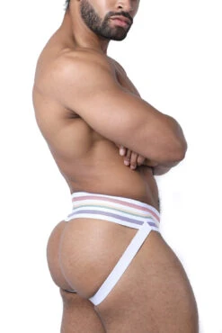 CellBlock 13 Tight End Jockstrap - Pride White -Men Underwear Store Cellblock13 Tight End Pride White 63760 underU4men1 76394.1651535764