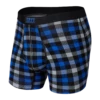 SAXX Vibe Boxer Brief - Blue Flannel Check -Men Underwear Store SAXX 60199 Vibe Blue Flannel Check Boxer Brief underU4men 32458.1639704024