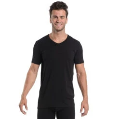 Wood Classic Modal V-Neck - Black
